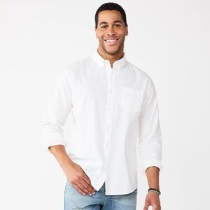 NWOT Sonoma White Casual Button Down Shirt for Men
